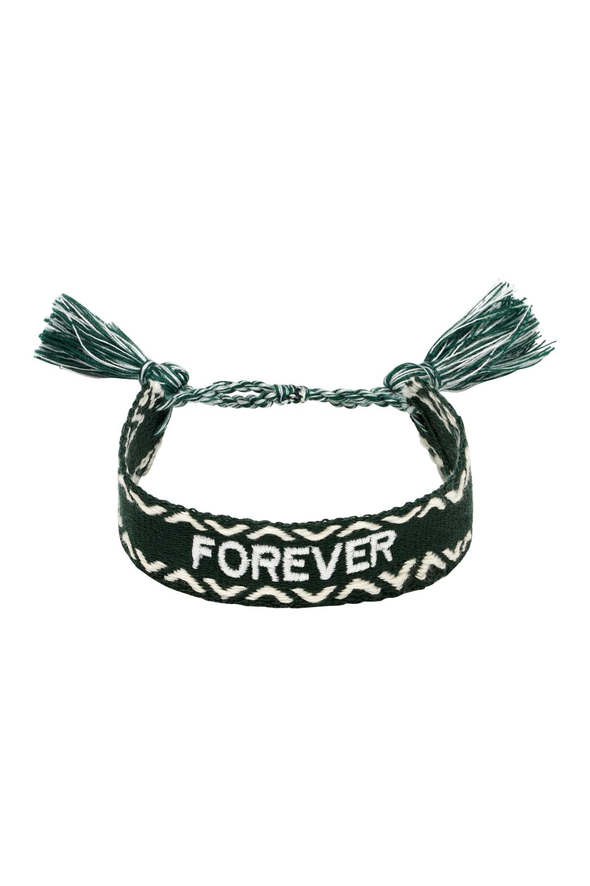 Armband Woven Forever Grün Polyester One size
