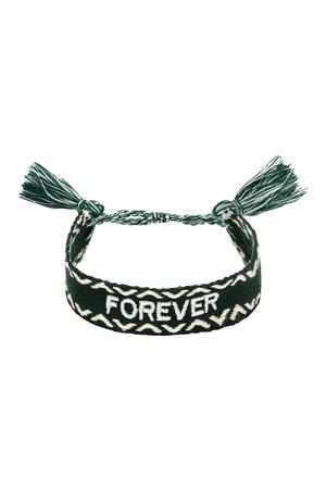Armband Woven Forever Groen Polyester One size h5 