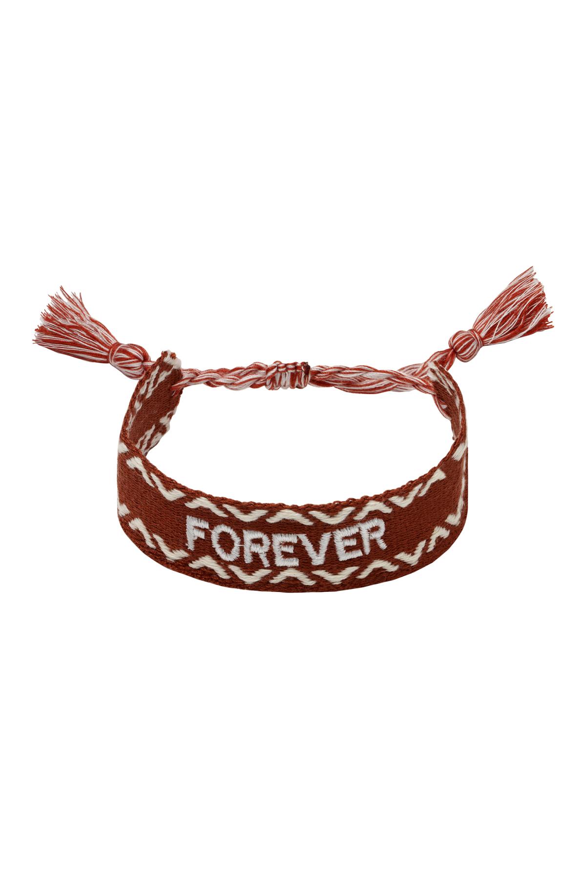 Bracelet Woven Forever Brown Polyester One size 2