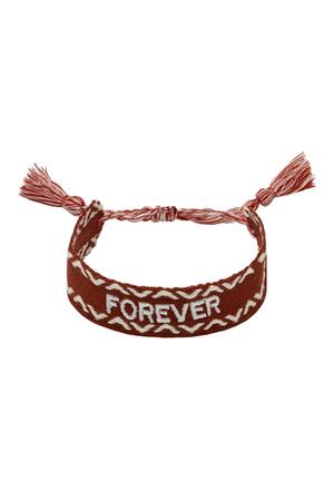 Armband Woven Forever Bruin Polyester One size h5 