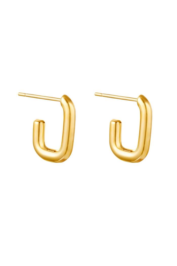 Earrings cool girl Gold Stainless Steel 