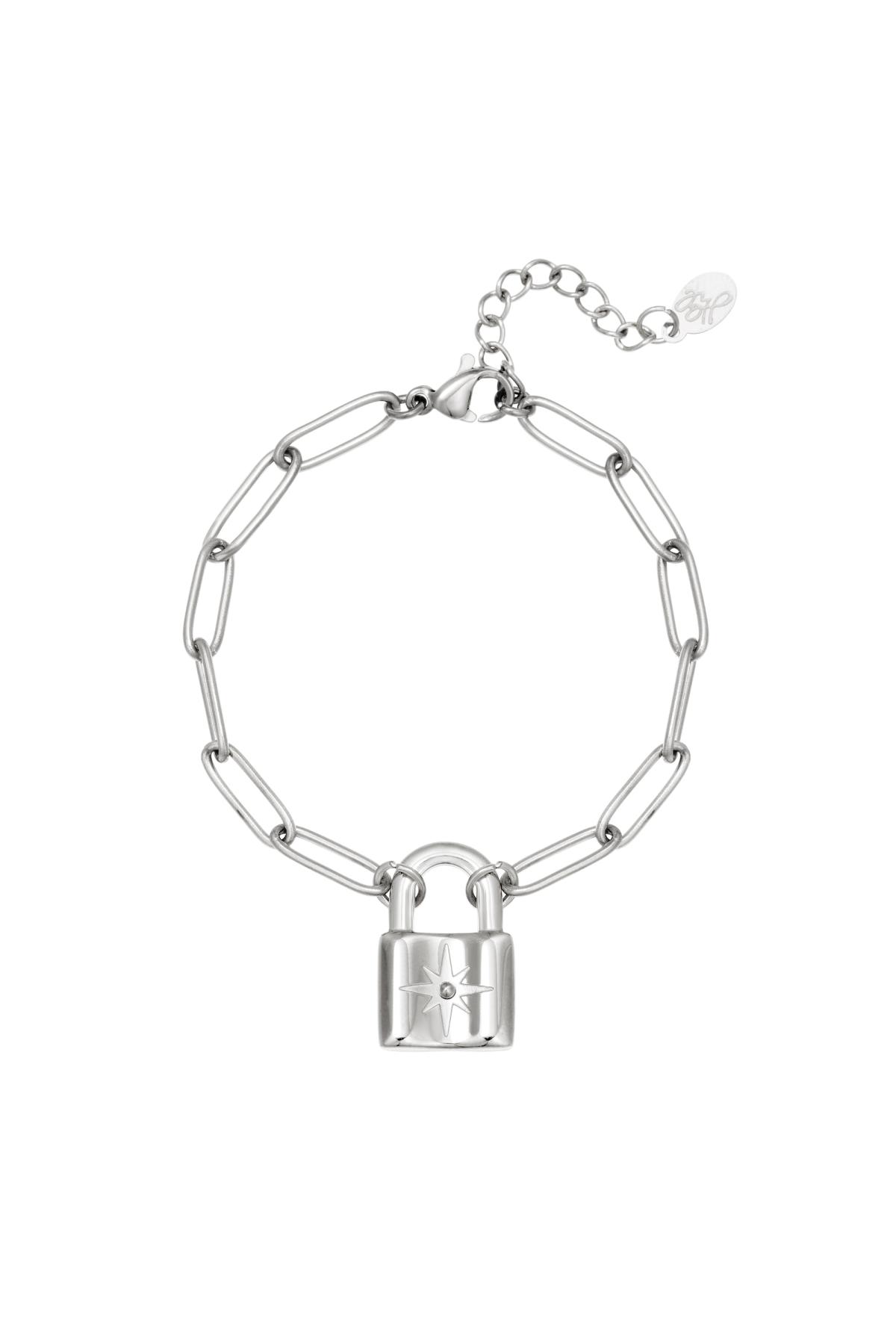 Bracelet Cute Lock Silver Color Stainless Steel