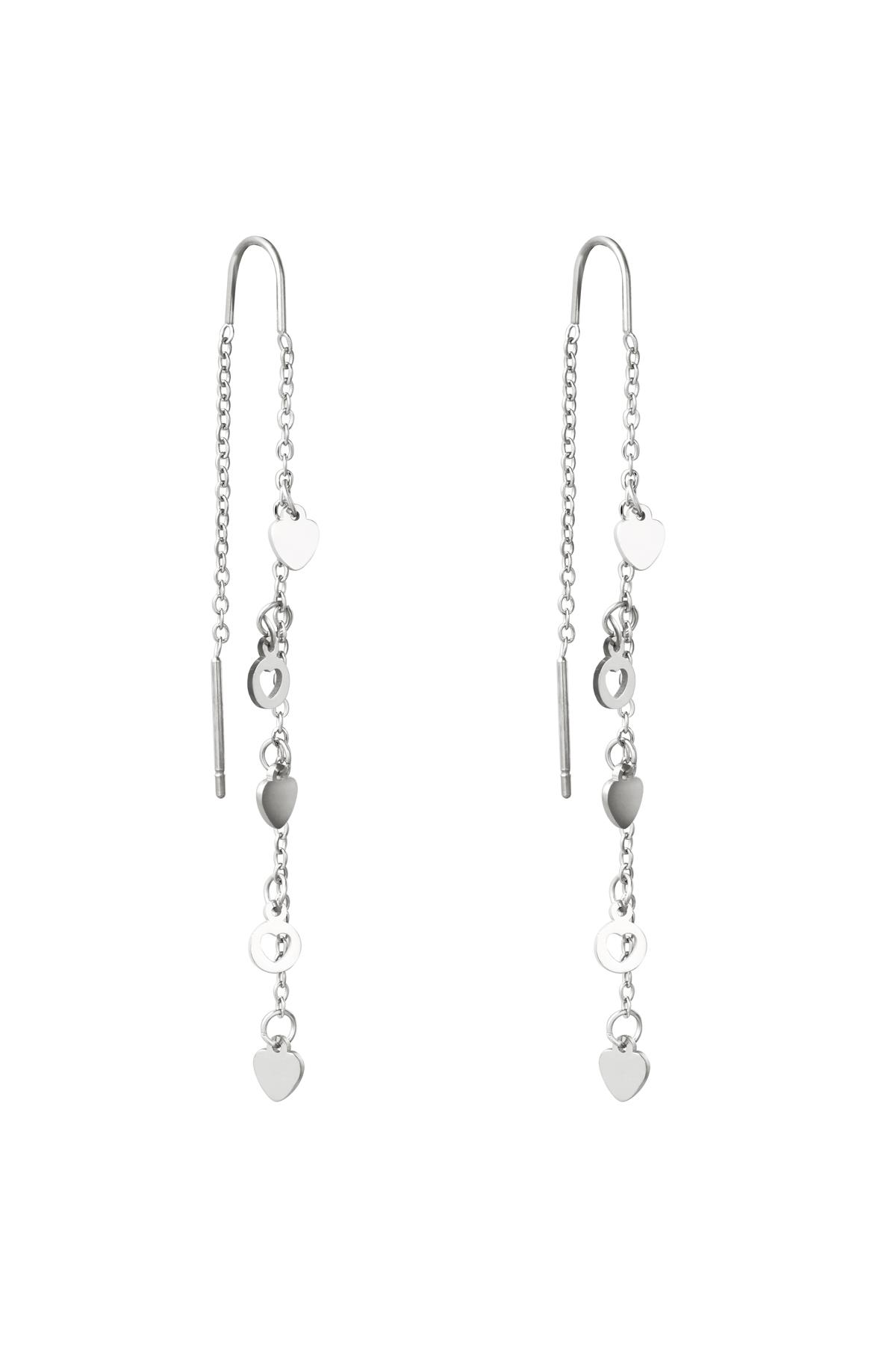 Earrings From the Heart Silver Stainless Steel h5 