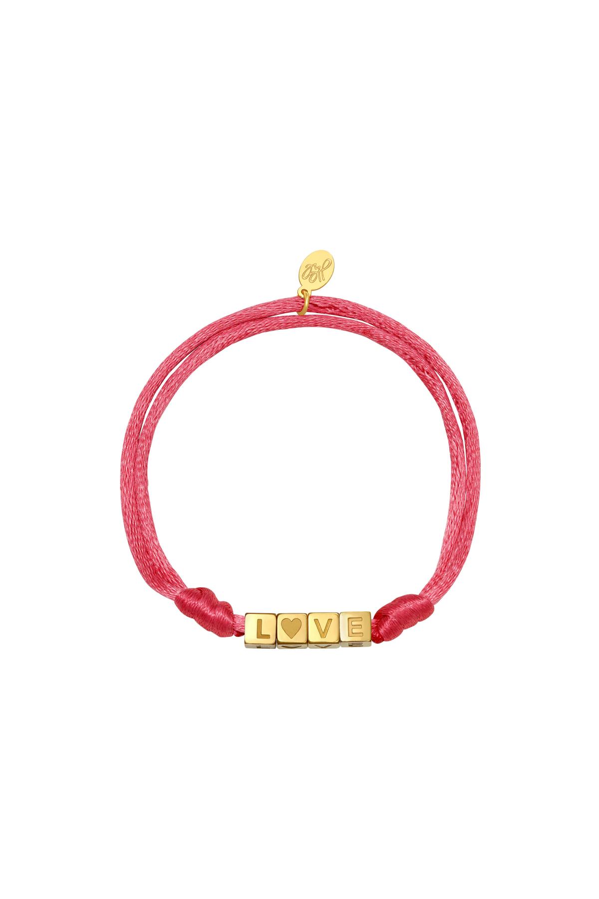 Rojo / Pulsera Satin Love Rojo Acero inoxidable Imagen3