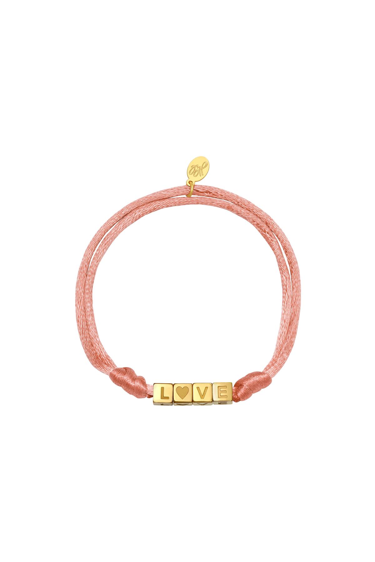 Pink / Bracciale Raso Amore Pink Stainless Steel 