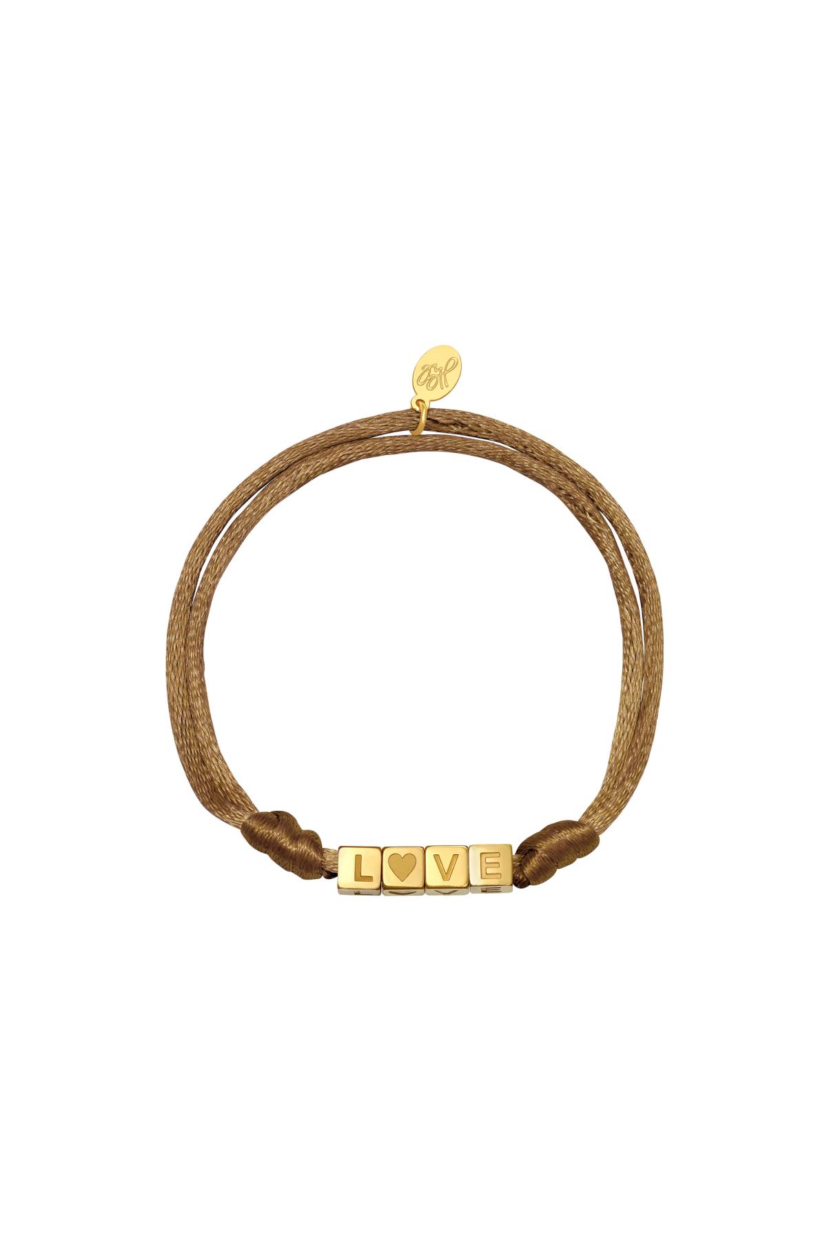 Beige / Pulsera Satin Love Beige Acero inoxidable Imagen4