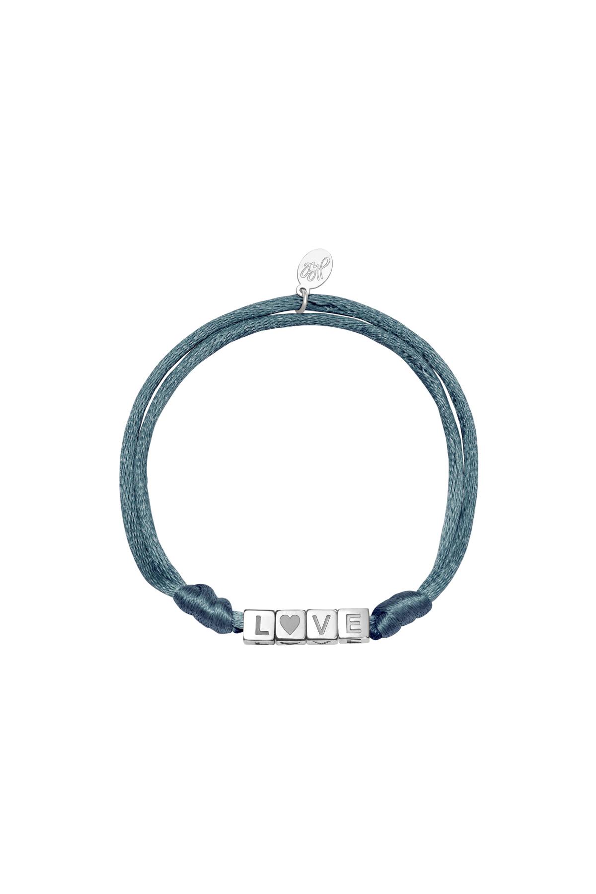 Gris / Bracelet Satin Love Gris Acier inoxydable Image6