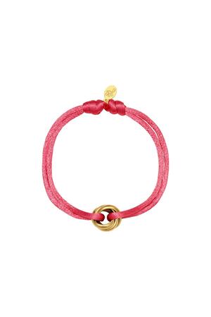Bracelet Satin Knot Red Stainless Steel h5 