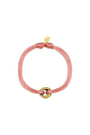 Bracelet Satin Knot Pink Stainless Steel h5 