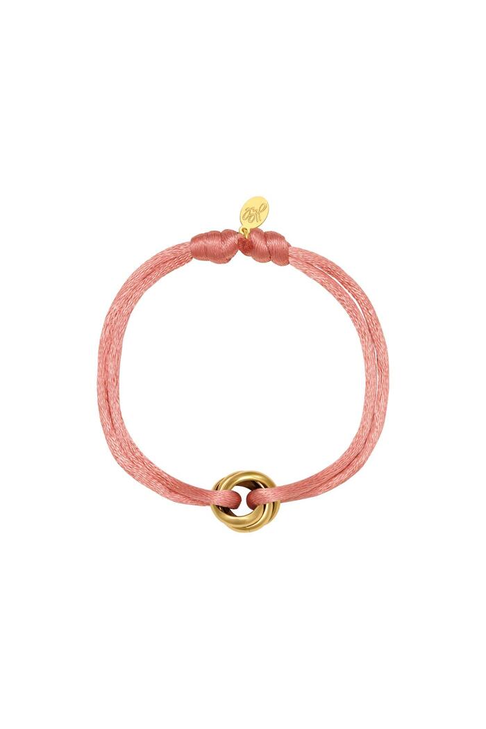 Bracelet Satin Knot Pink Stainless Steel 