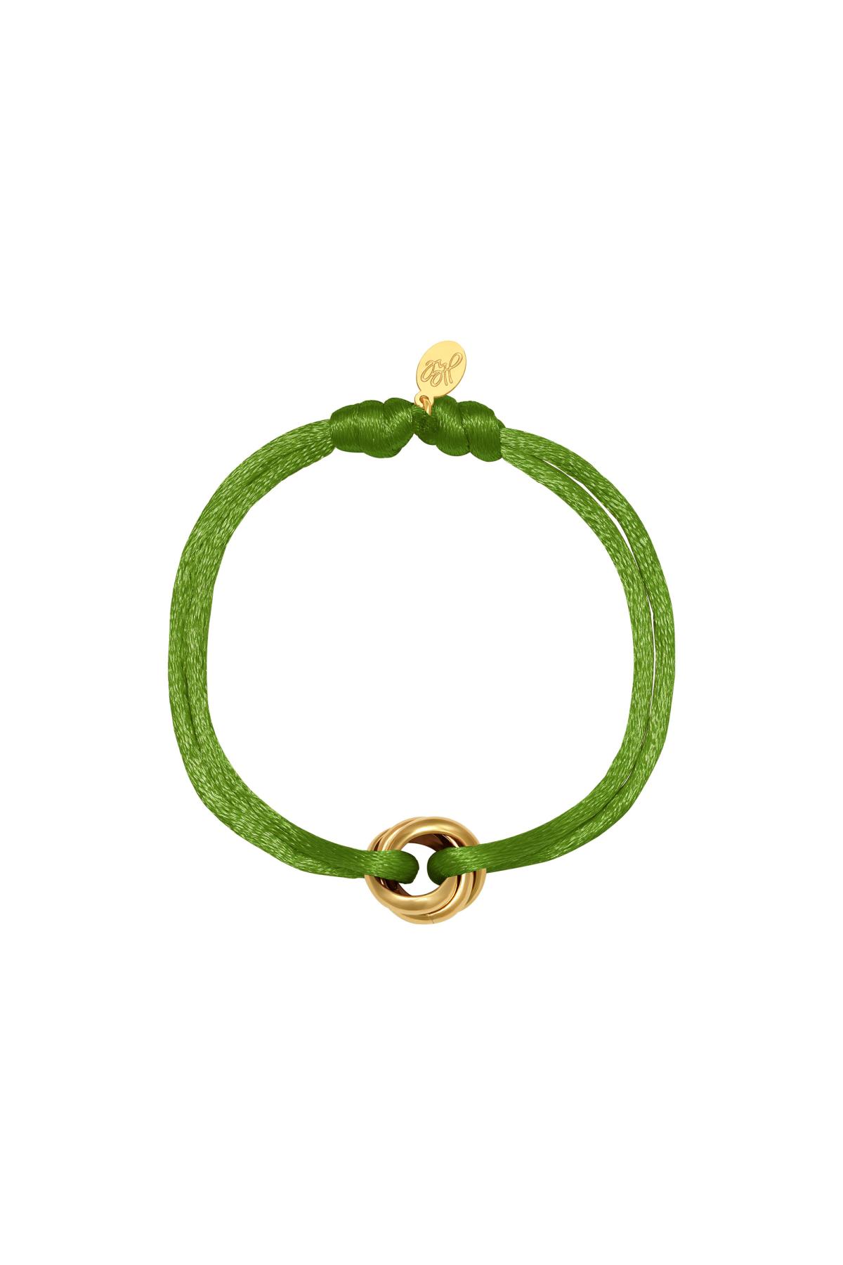 Verde oliva / Pulsera Satin Knot Verde oliva Acero inoxidable Imagen16