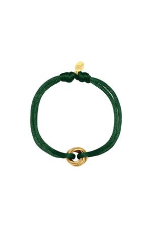 Armband Satin Knot Groen Stainless Steel h5 