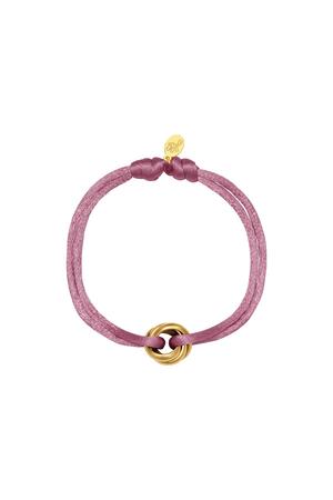 Bracelet Satin Knot Purple Stainless Steel h5 