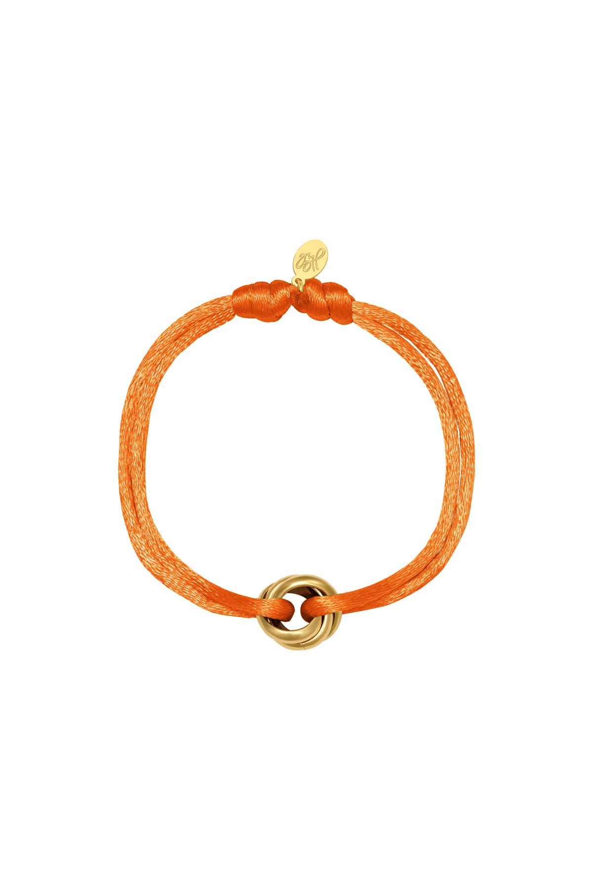 Orange / Noeud de bracelet en satin Orange Polyester Image12