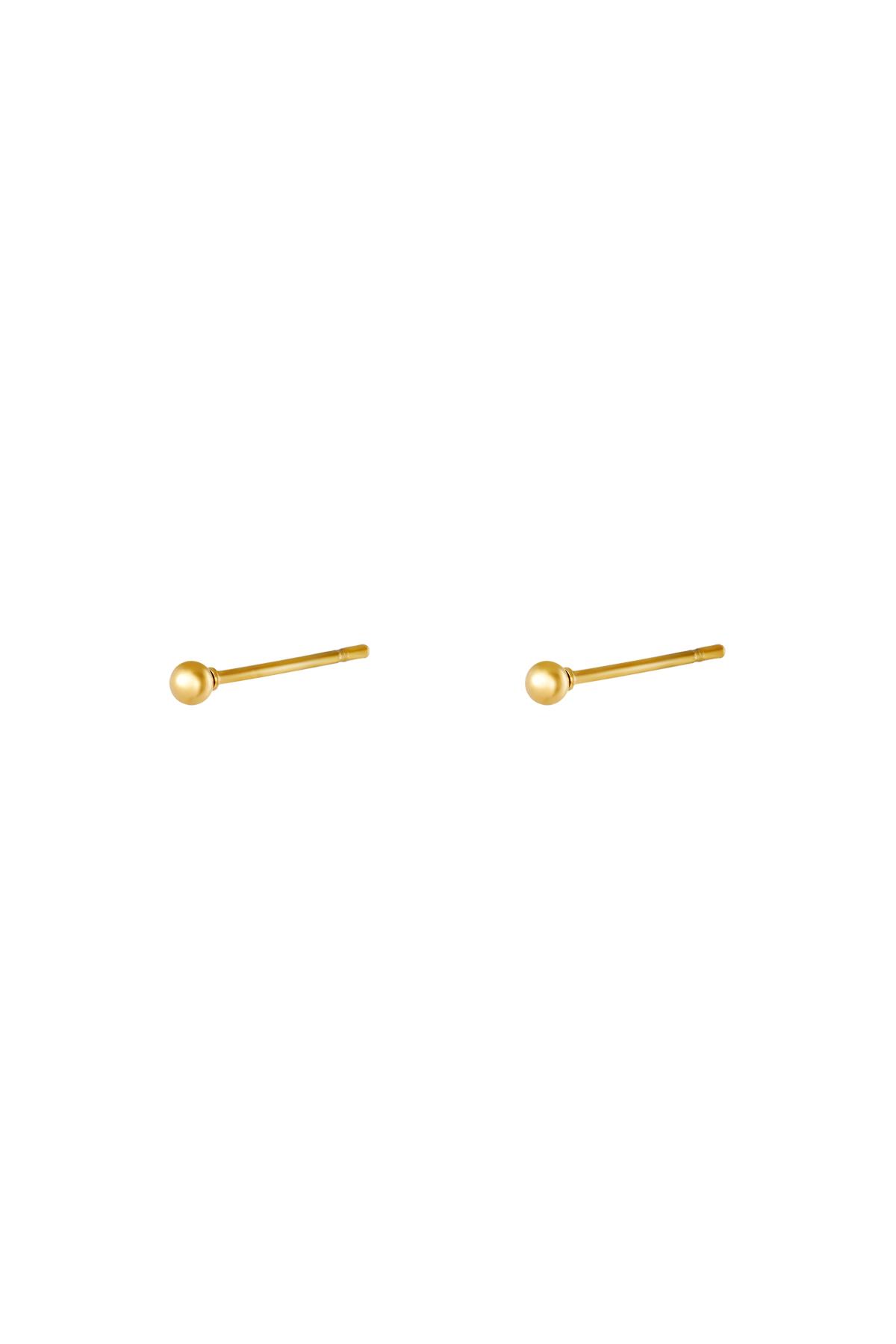 Earrings Tiny Dot Gold Color Stainless Steel