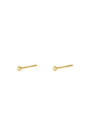 Earrings Tiny Dot Gold Stainless Steel h5 