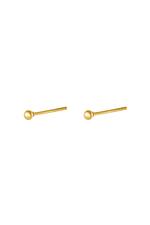 Gold / Earrings Small Dot Gold Stainless Steel Immagine2