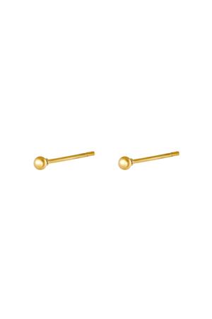 Earrings Small Dot Gold Stainless Steel h5 