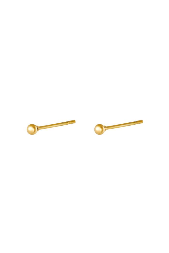 Earrings Small Dot Gold Stainless Steel 