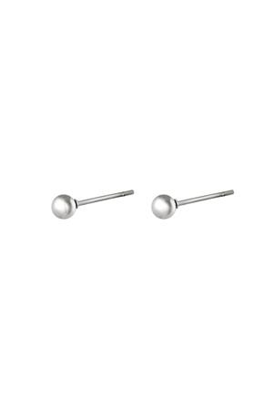 Earrings Midi Dot Silver Stainless Steel h5 