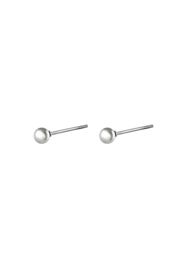 Earrings Midi Dot Silver Stainless Steel