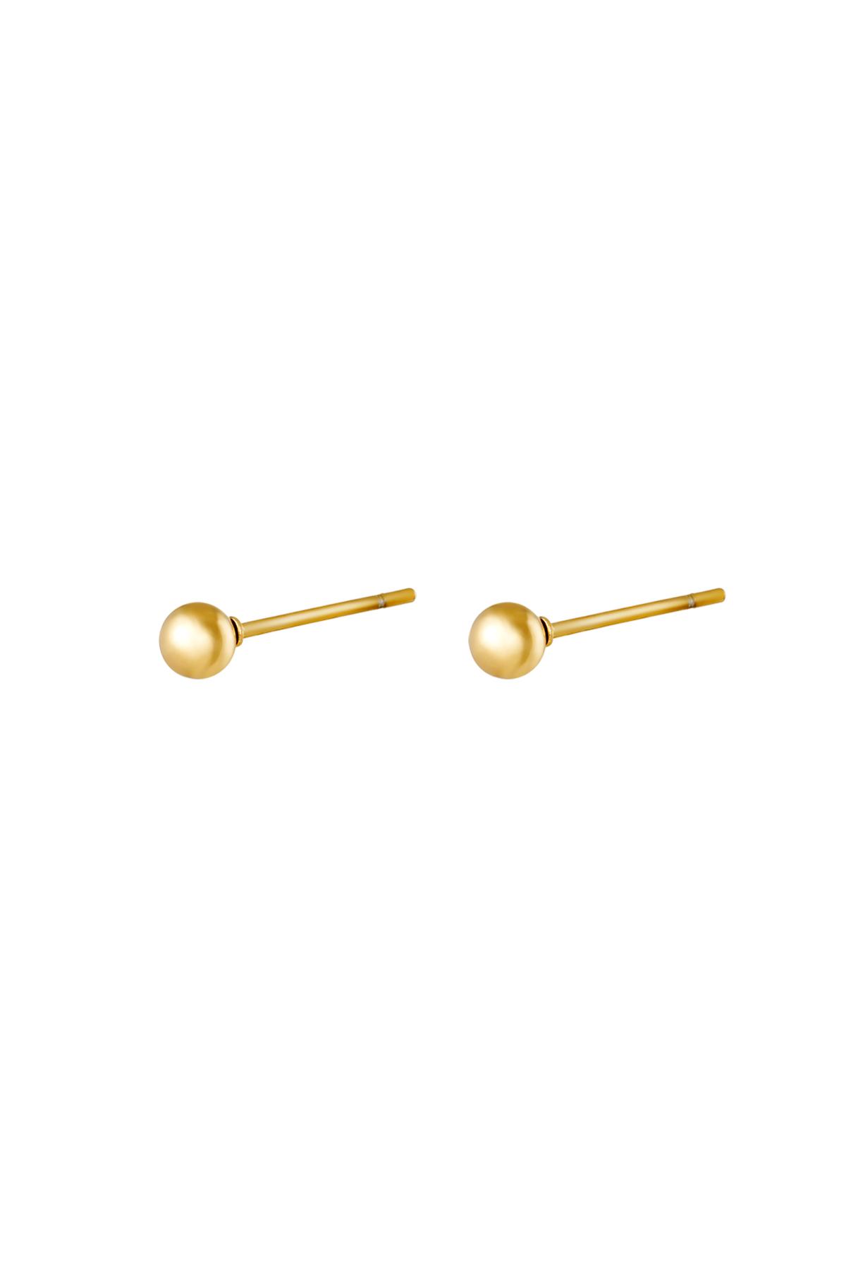 Earrings Midi Dot Gold Color Stainless Steel 2