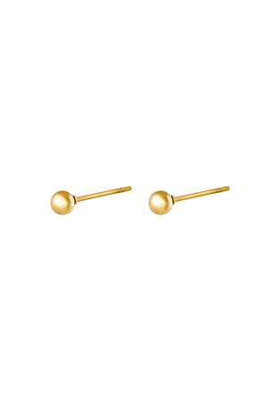 Earrings Midi Dot Gold Stainless Steel h5 