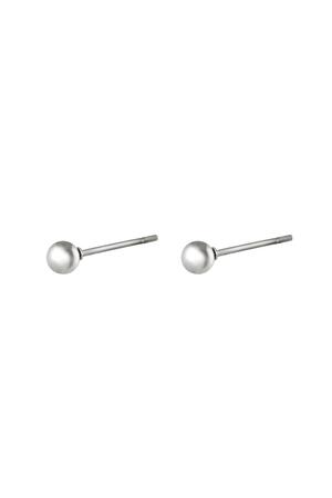 Earrings Big Dot Silver Stainless Steel h5 