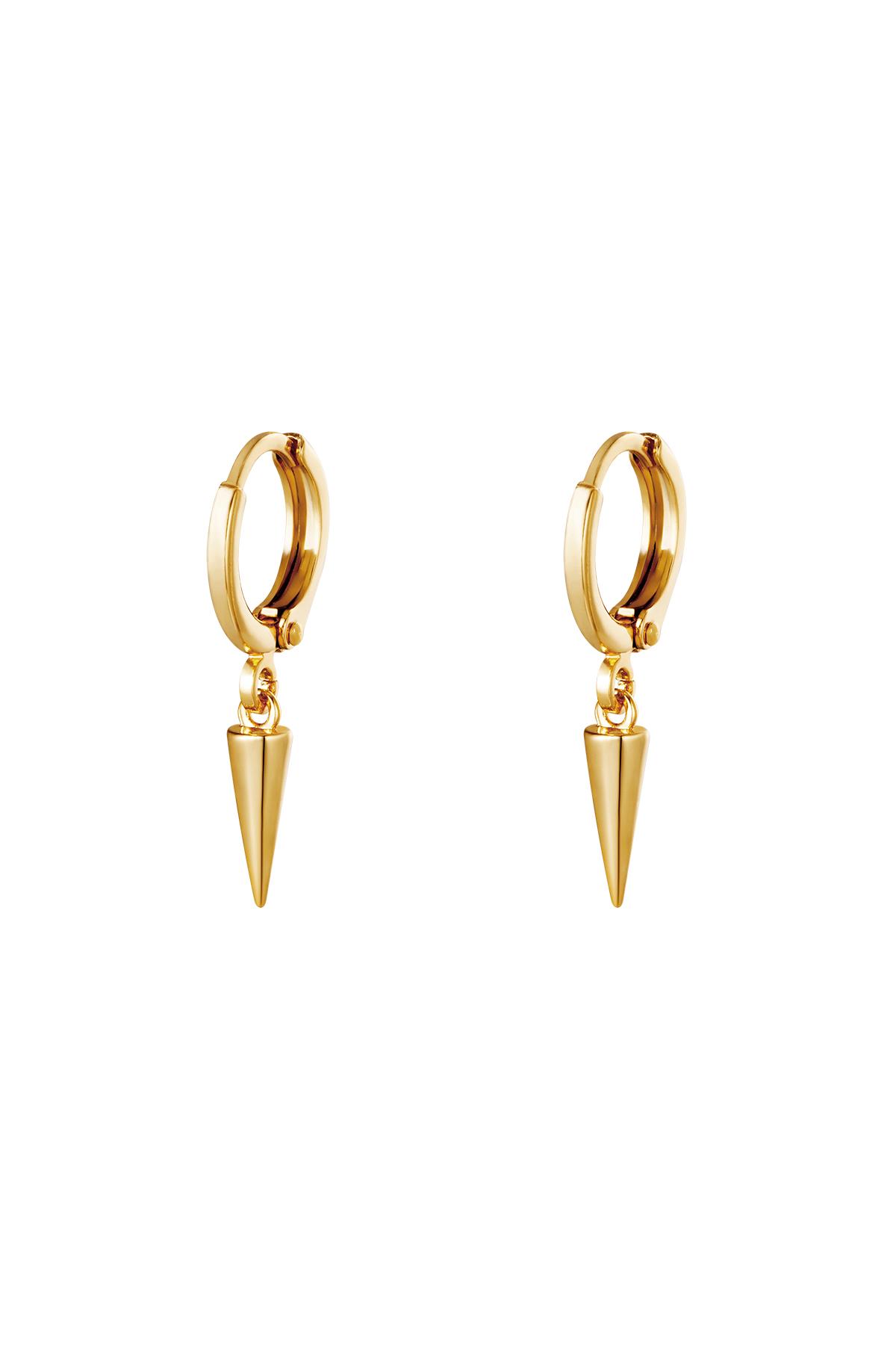 Gold / Earrings Dangling Cone Gold Copper Picture2