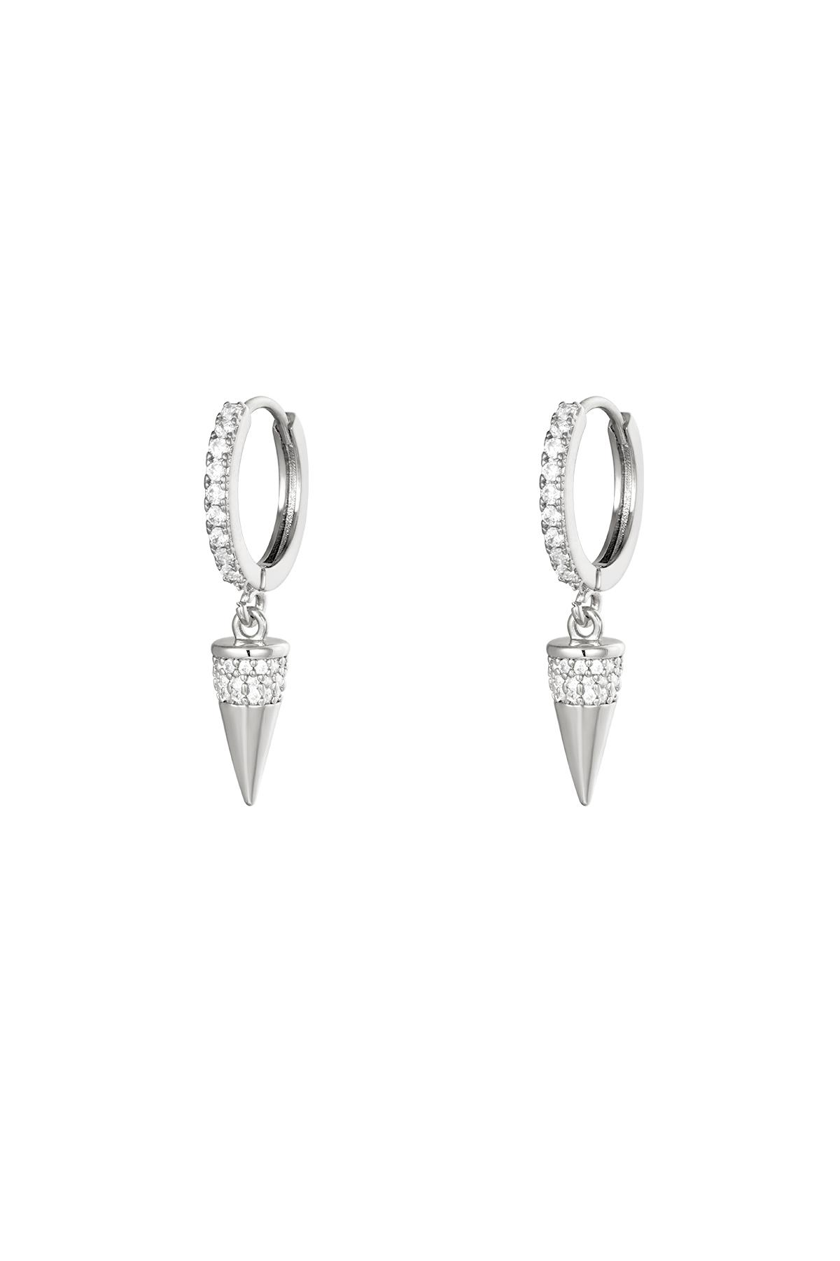 Silver / Earrings Diamond Cone Silver Copper 