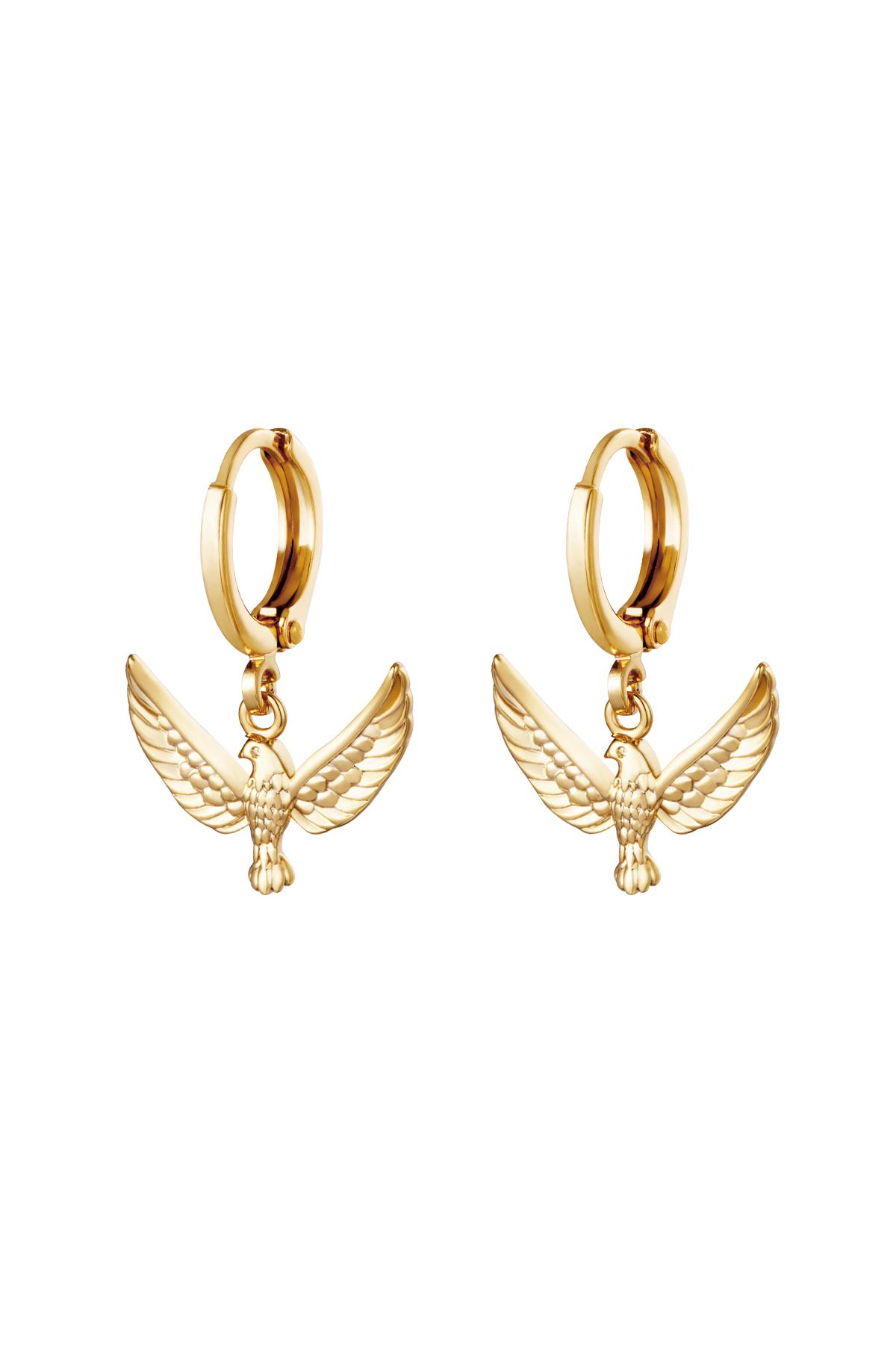 Gold / Earrings Bird of Freedom Gold Copper Picture2