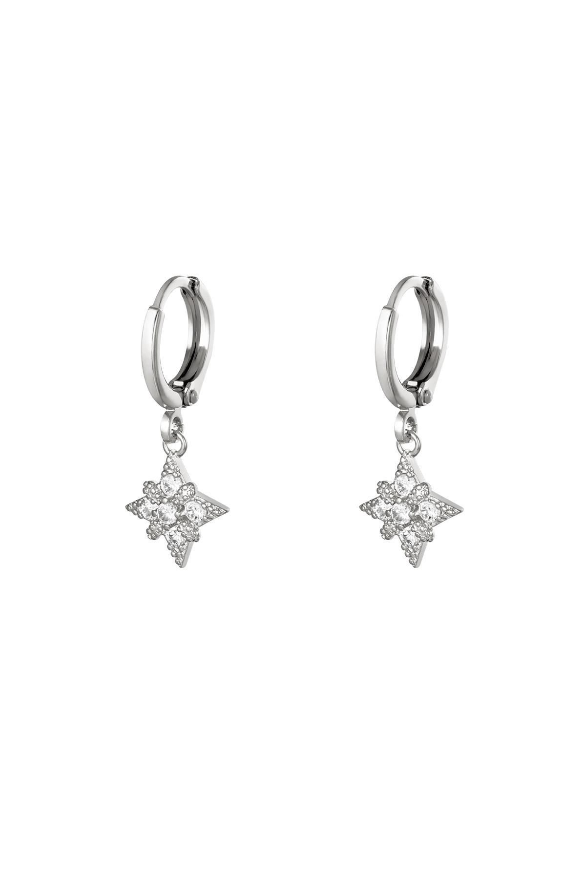 Silver / Earrings Diamond Star Silver Copper 