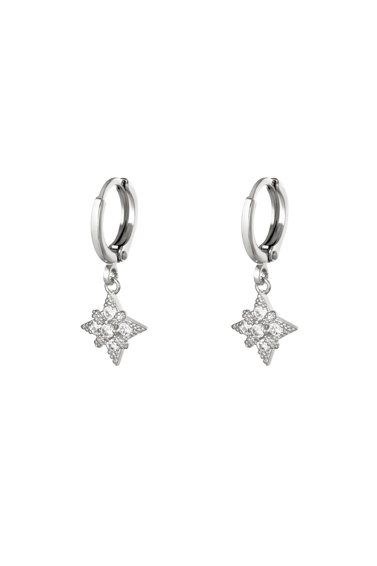 Earrings Diamond Star Silver Copper h5 