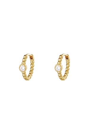 Copper earrings hoop White h5 