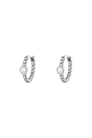 Copper earrings hoop White silver h5 