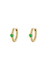 Green / Copper earrings hoop Green Picture3