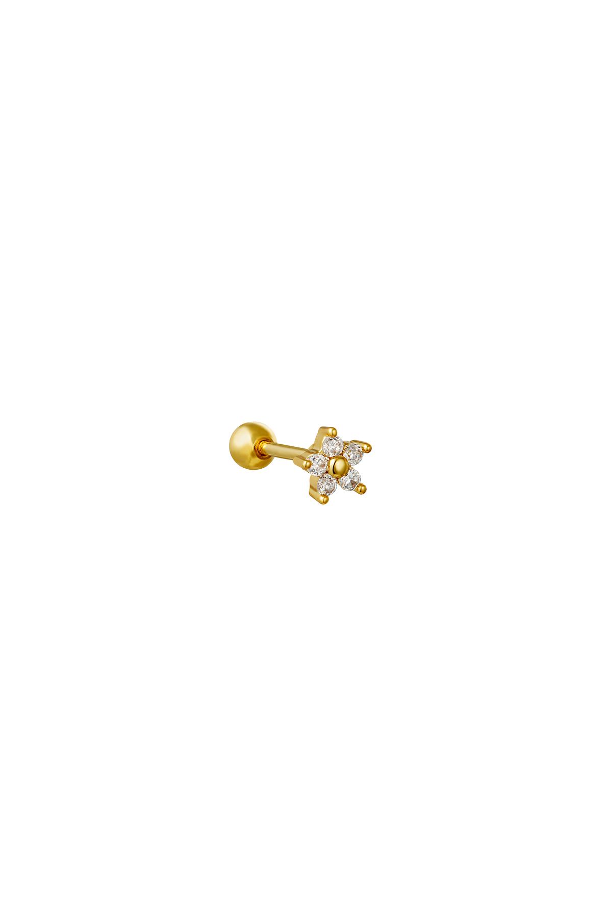 Piercing Tiny Flower Gold Color Copper