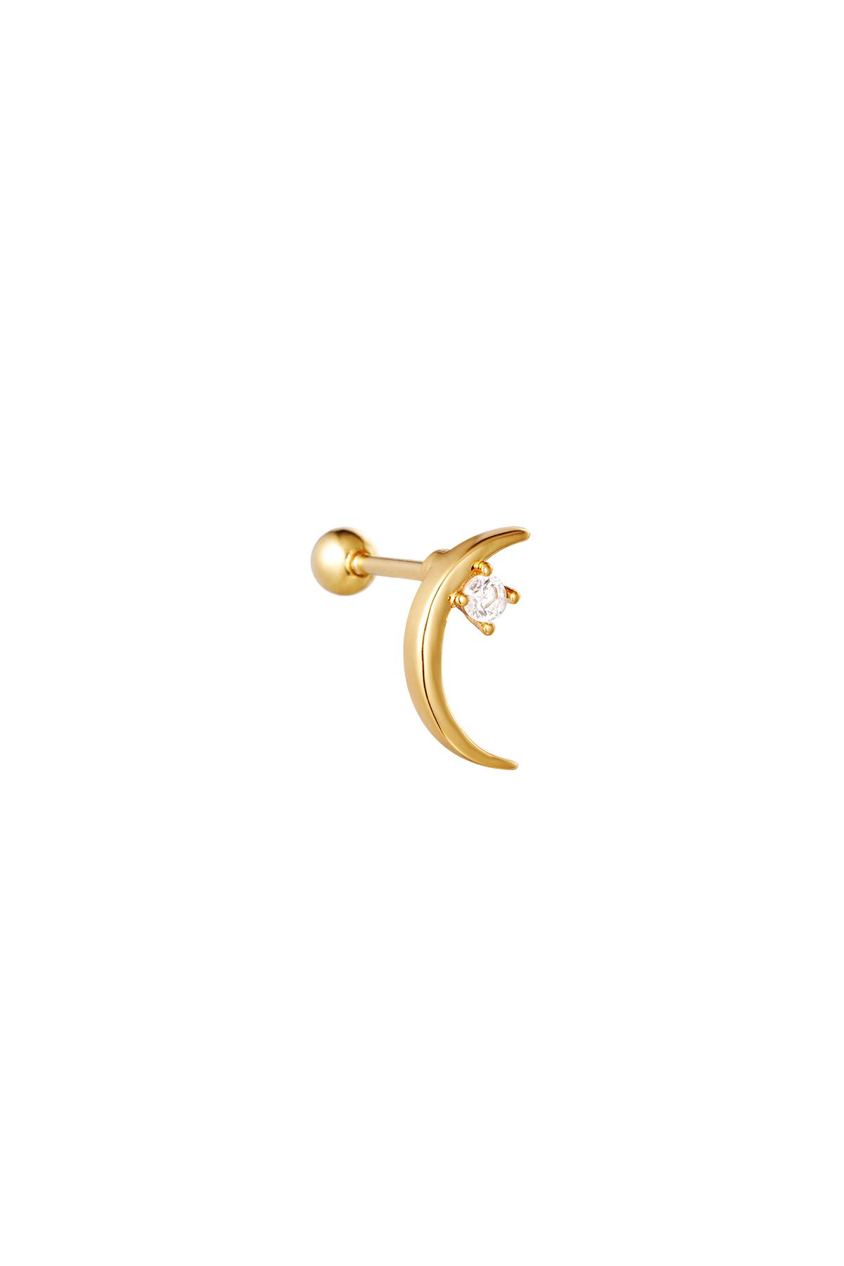 Piercing Sparkling Moon Gold Color Copper