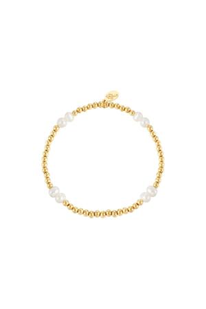 Bracelet pearl mix Gold Stainless Steel h5 