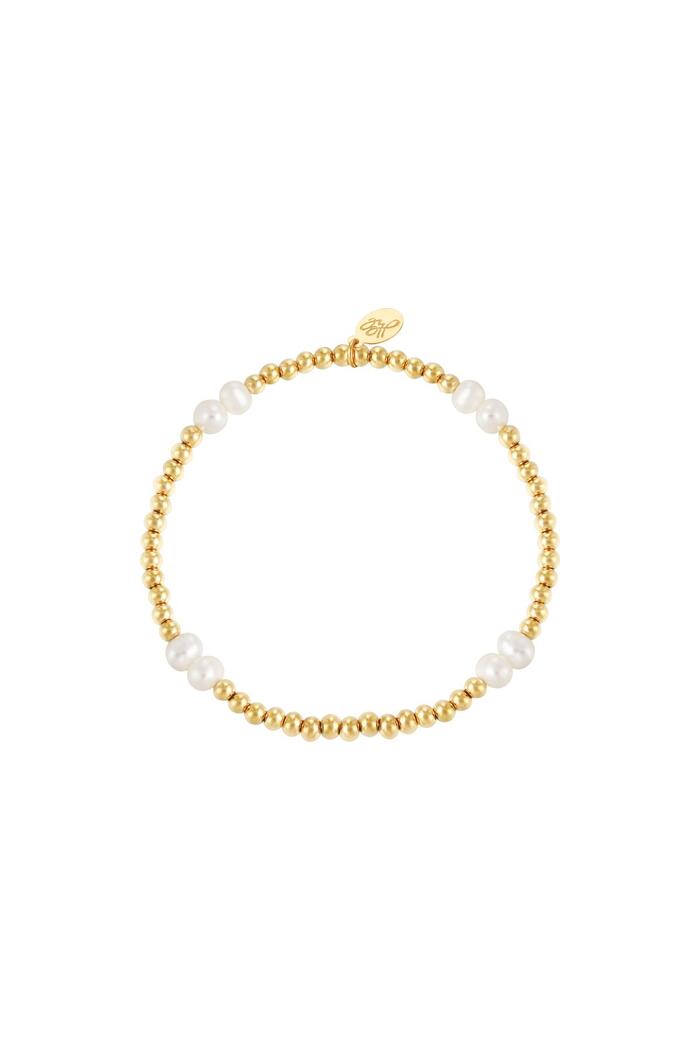 Bracelet pearl mix Gold Stainless Steel 
