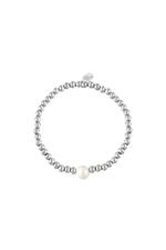 Silver / Bracelet big pearl Silver Stainless Steel Picture2