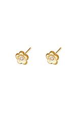 Gold / Earrings Flower Gold Stainless Steel Picture2