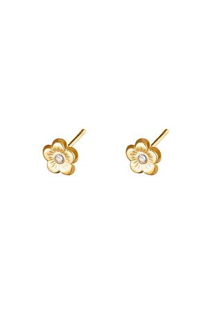 Earrings Flower Gold Stainless Steel h5 