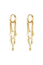 Gold / Earrings Hanging Hearts Gold Stainless Steel 