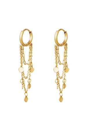 Earrings Hanging Hearts Gold Stainless Steel h5 