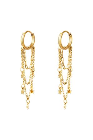 Earrings Galaxy Gold Stainless Steel h5 