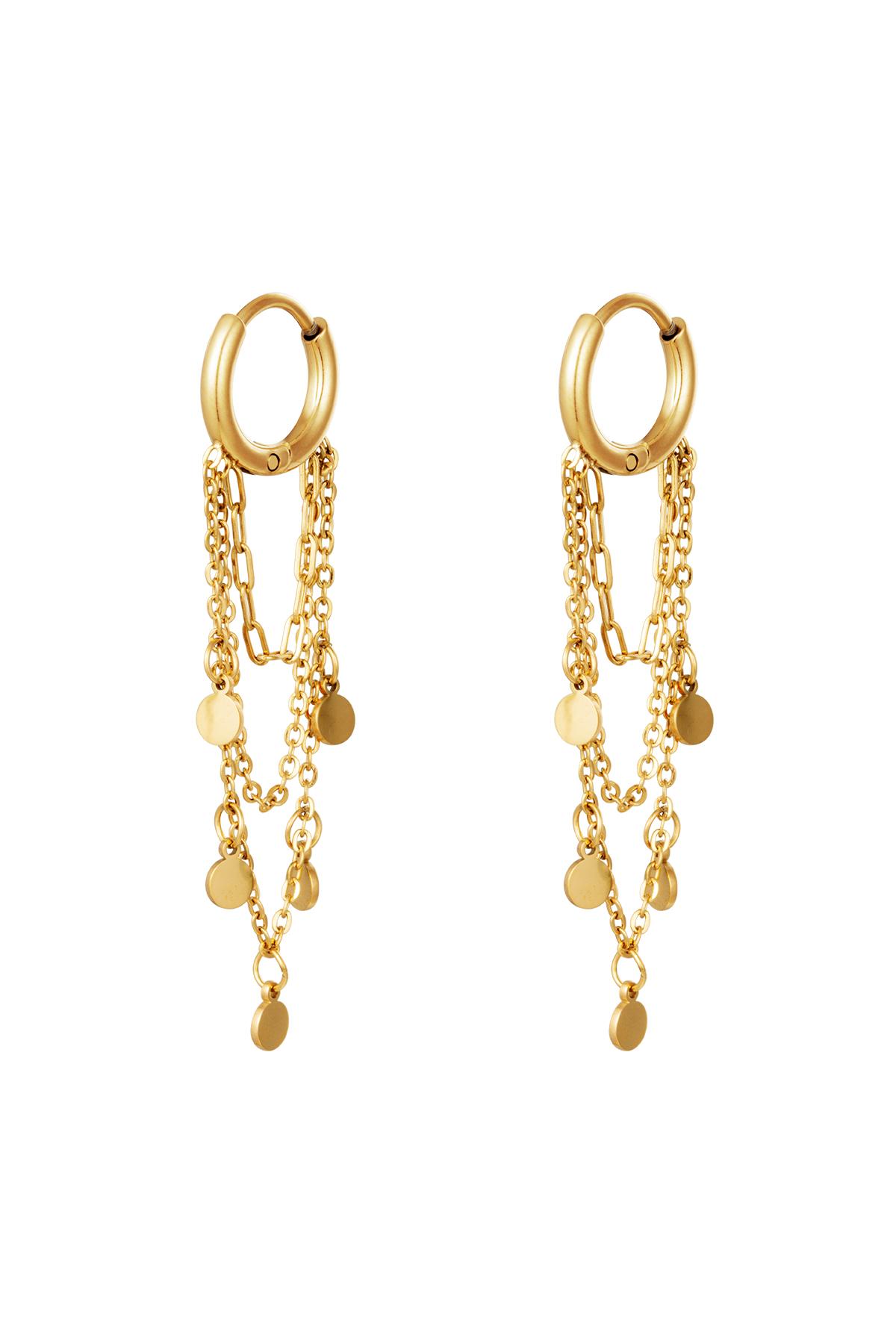 Earrings Garlands Gold Color Stainless Steel