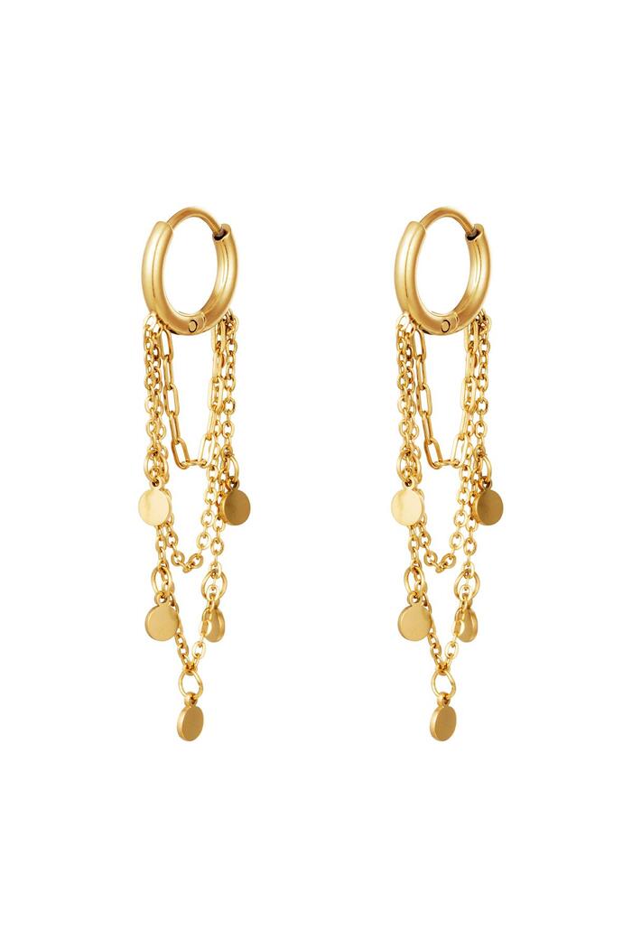 Earrings Garlands Gold Stainless Steel 