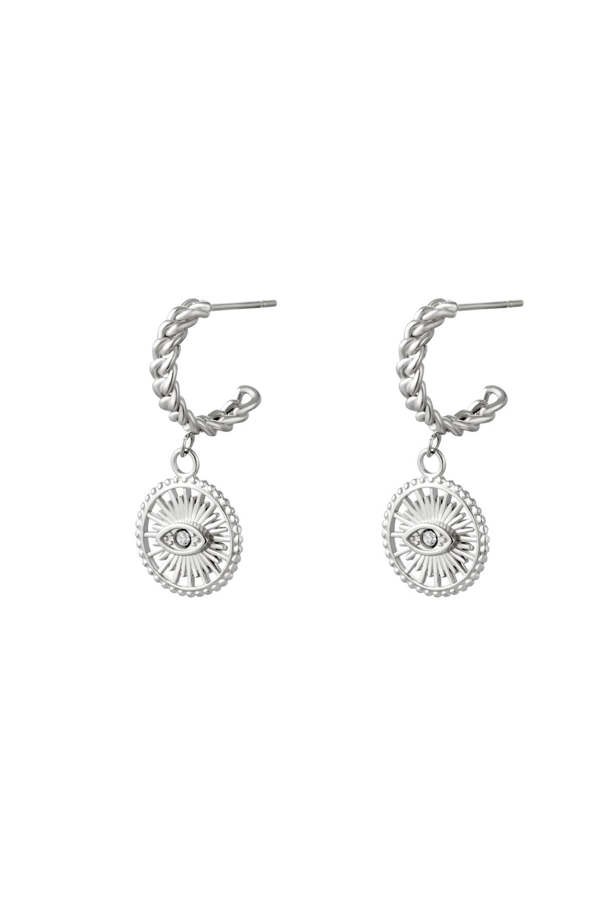 Earrings Overload Silver Color Stainless Steel 2