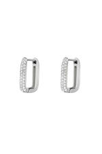 Silver / Earrings Shimmer Spark	Large Silver Stainless Steel 